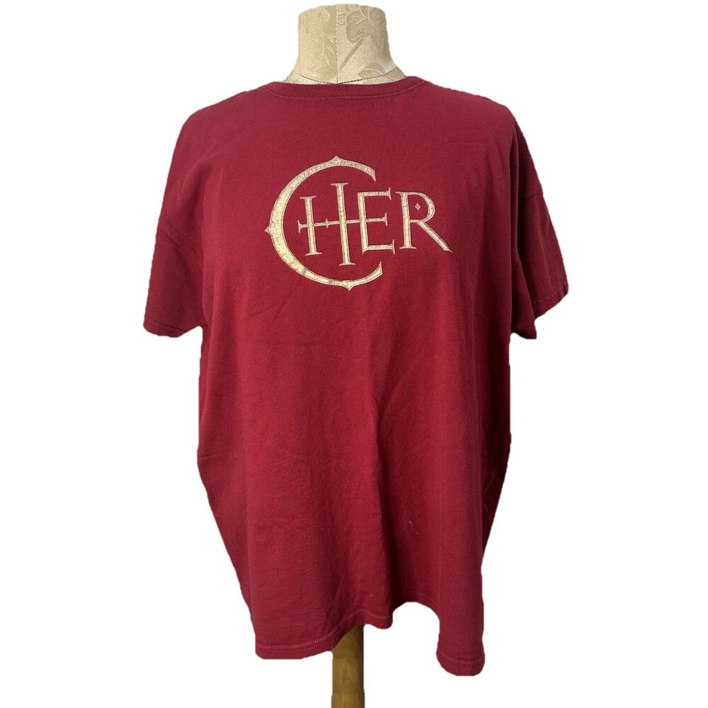 Cher the Colosseum Caesars Palace Las Vegas Concert T-Shirt Red XL Vintage